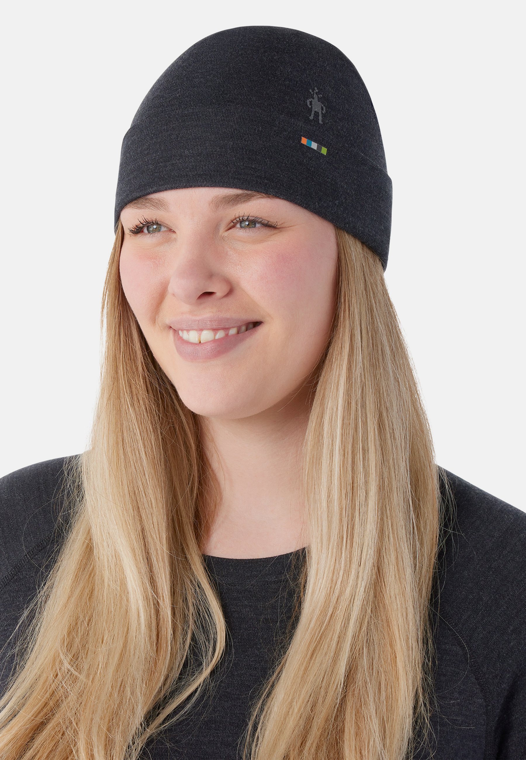 Bonnet Smartwool à revers - anthracite