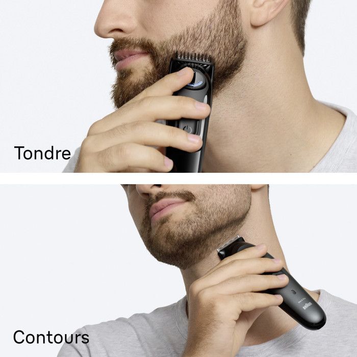 Braun Series 3 Beard Trimmer, + 2 Styling Tools, 20 Length Settings, Sharpened Blade, BT3500, Black