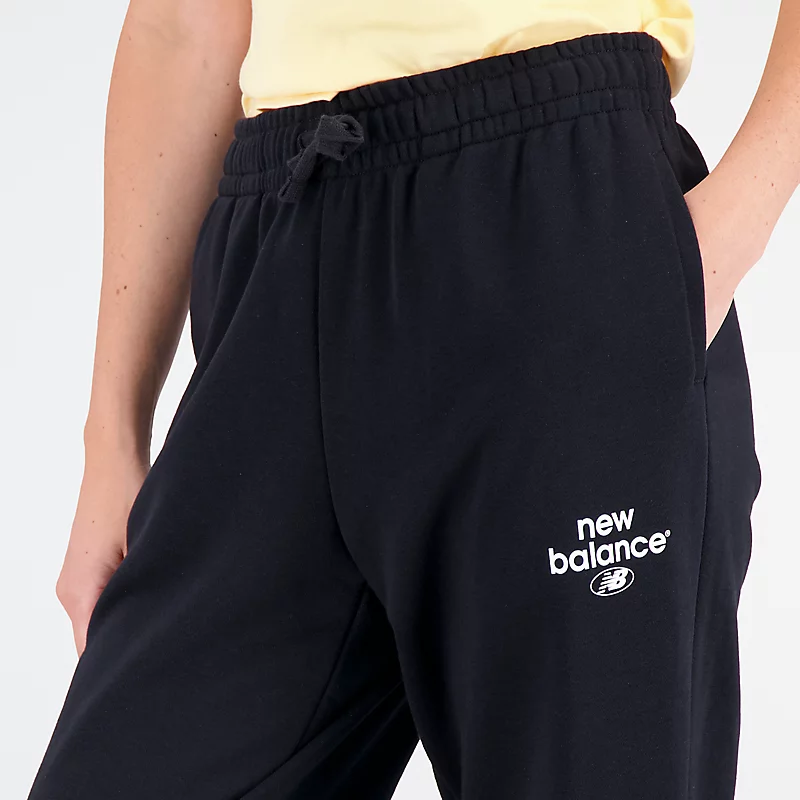Damesessentials opnieuw vormgegeven: Archief French Terry Pant - ZWART