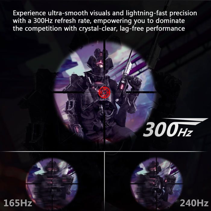 Z-Edge UG25S 24,5-Zoll-Gaming-Monitor, 300 Hz, FHD 1080p, 1 ms MPRT, IPS, PC, 16,7 Mio. Farben, 2x DP, 2x HDMI
