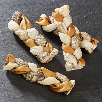 Rocco - Biscotti da masticare intrecciati in pelle grezza affumicata