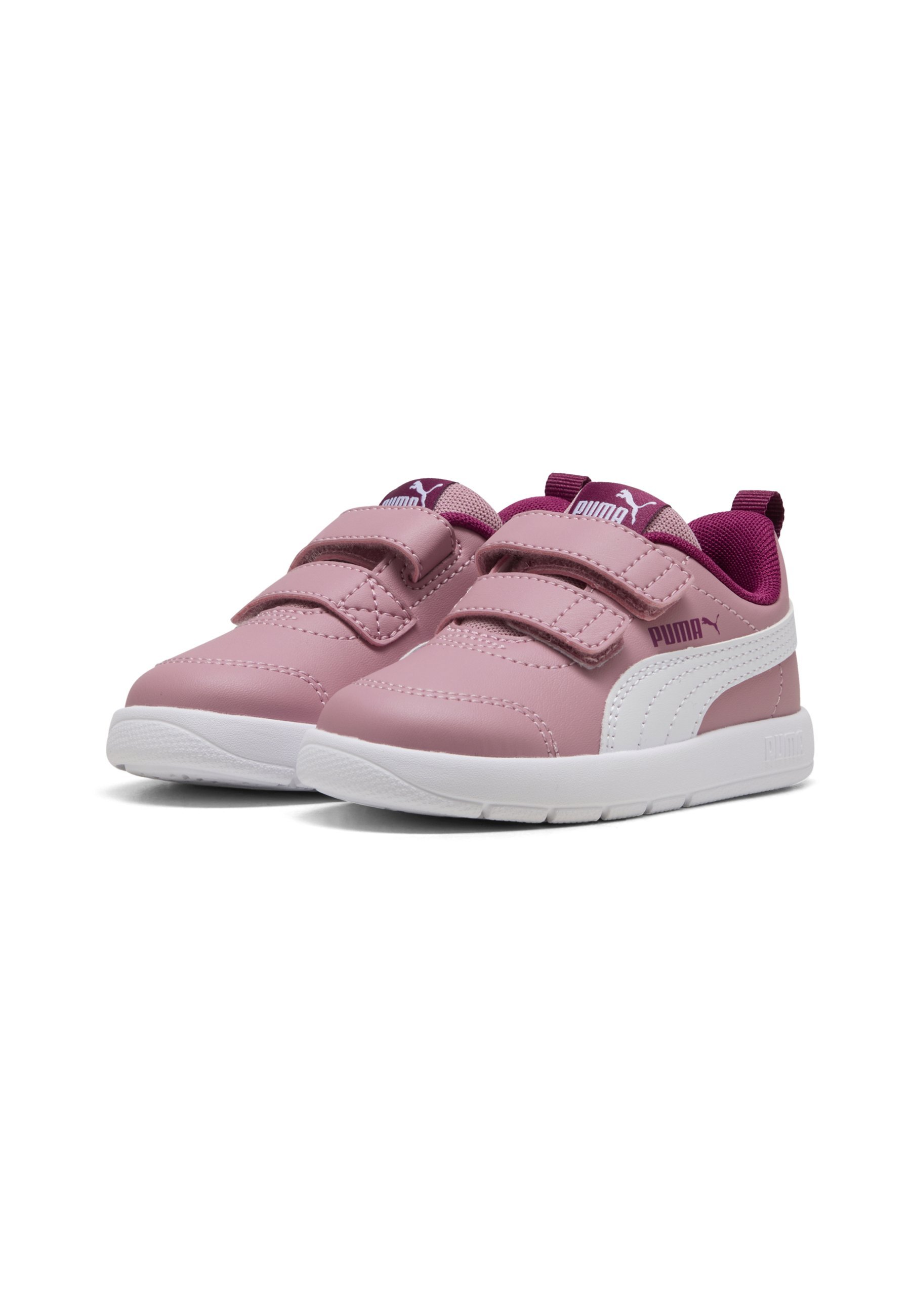 Puma COURTFLEX - Baskets de marche - rose pâle et blanc framboise