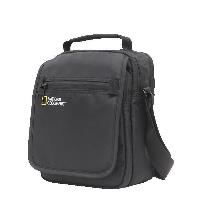Bolso de hombro National Geographic Transform de 1,3 L, color negro.