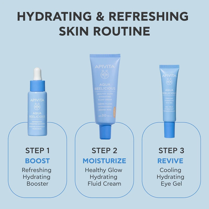 Apivita Aqua Beelicious tonējošais fluīds SPF30 gaiši tonēts fluīds ar izgaismojošu efektu