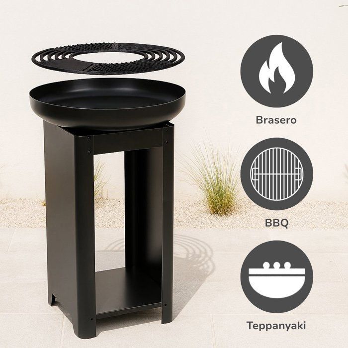 Brasero y parrilla Alpina 3 en 1 - 61 x 90 cm