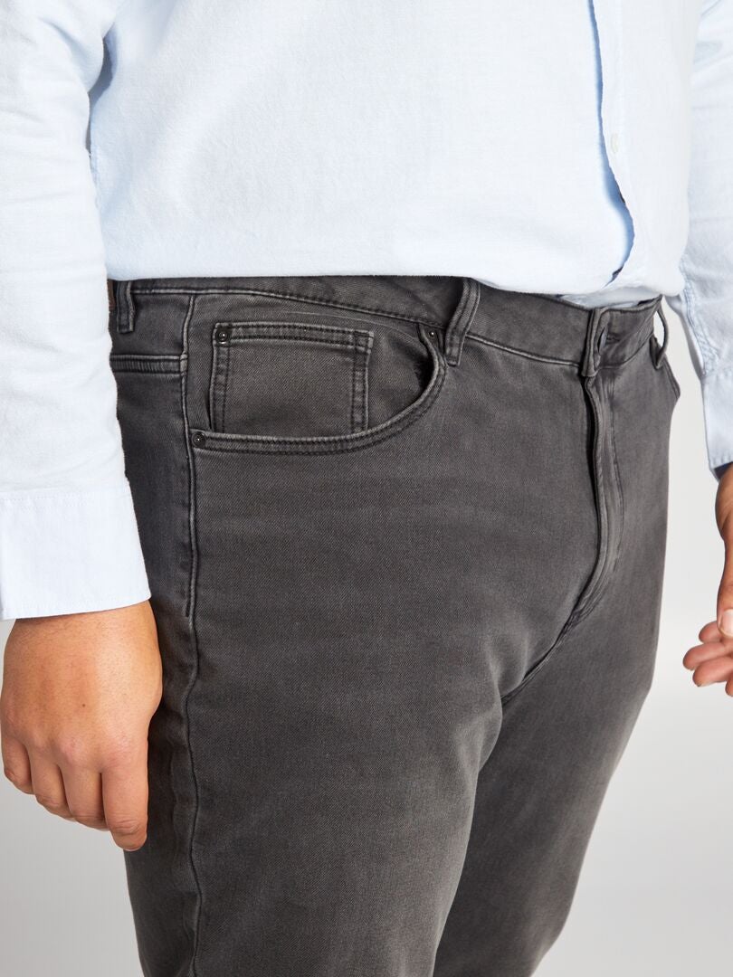 Calça jeans slim de 5 bolsos - L30 - CINZA