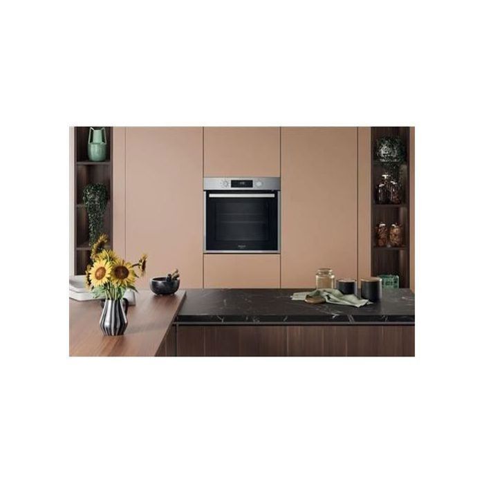 Built-in oven - Pyrolytic cleaning - Fan-assisted cooking - HOTPOINT - HAO5540PX - Stainless steel - 71 L - A++