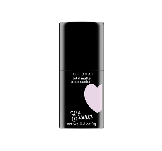 Elisium Top Coat Total Matte Black Confetti 9 g