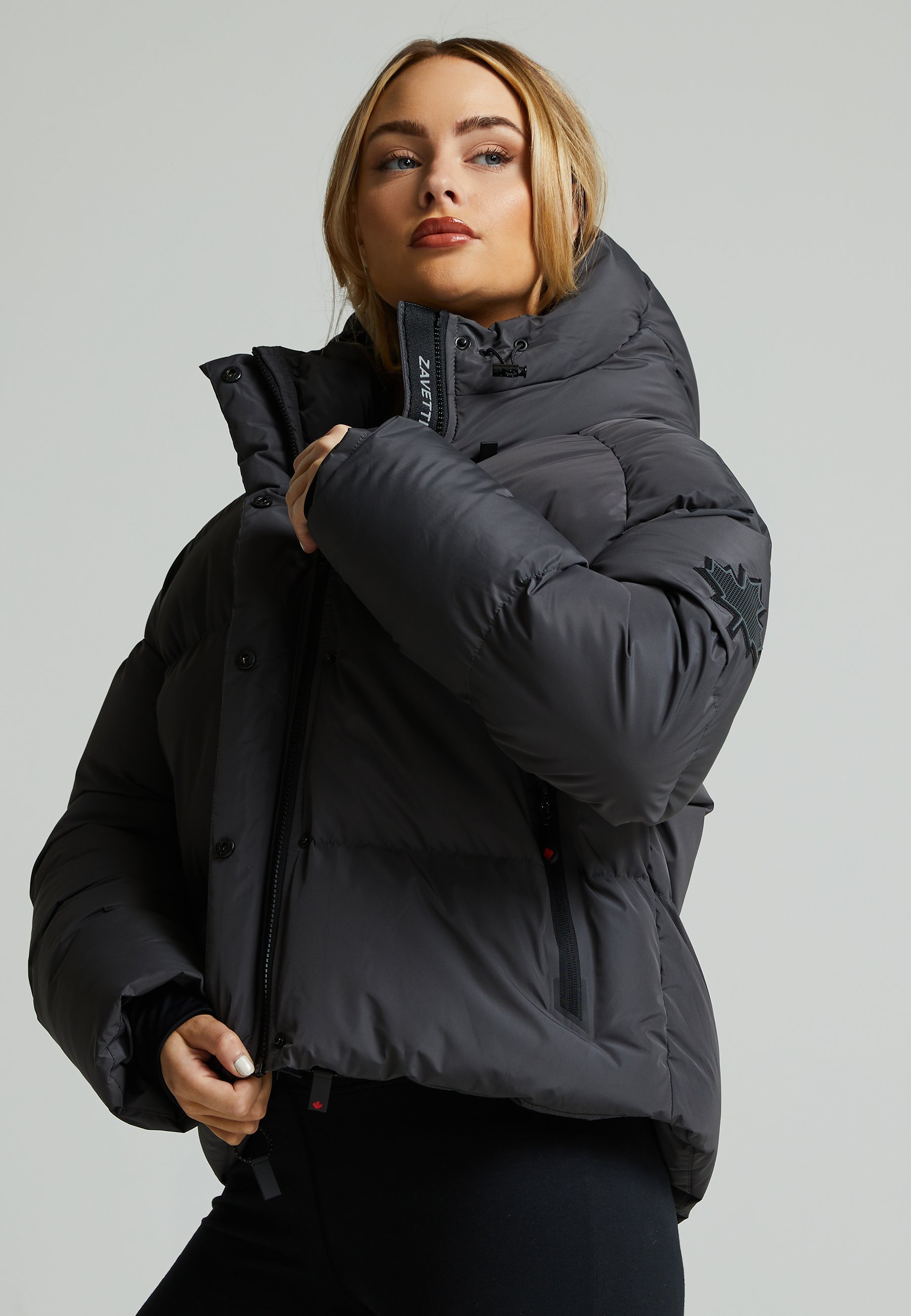 Zavetti Canada RIVERA TECH SHORT PUFFER JACKET - Zimná bunda - asphalt