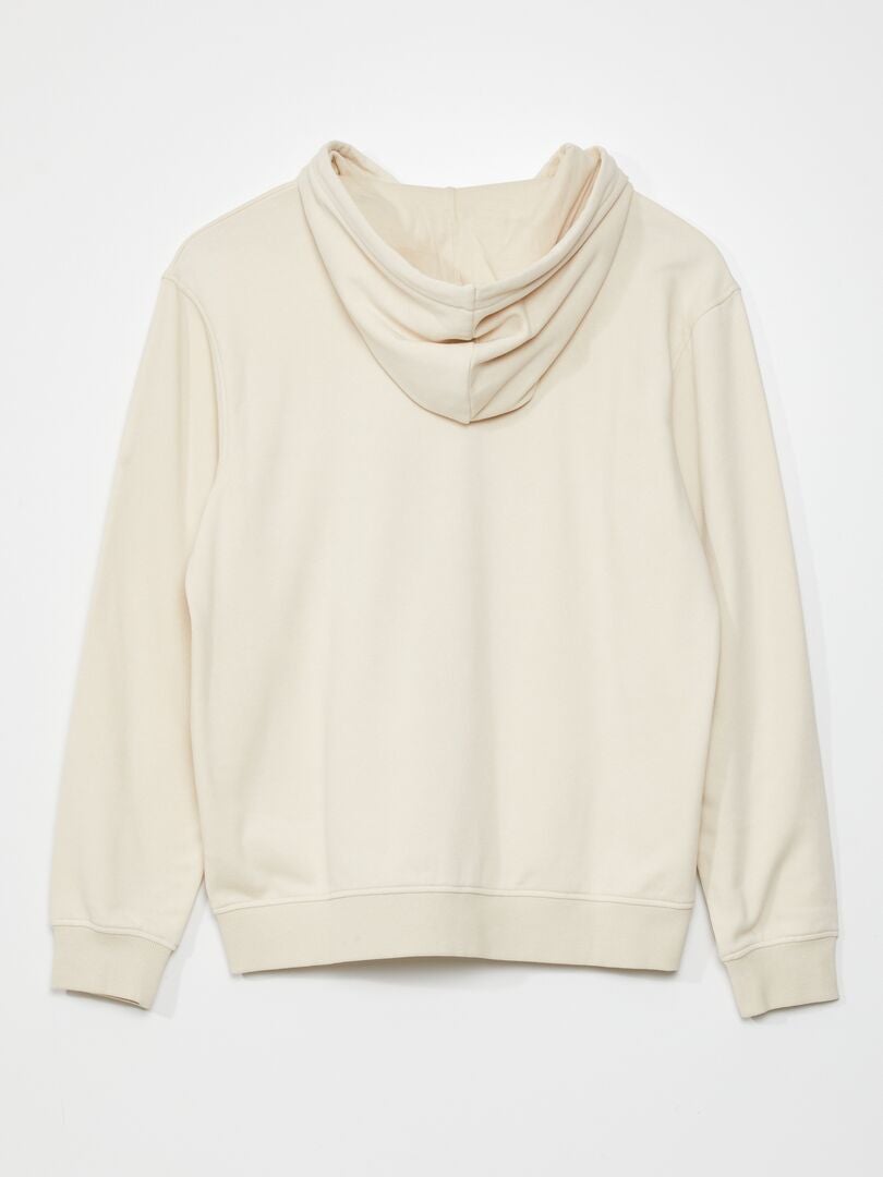 Hoodie met rits - BEIGE