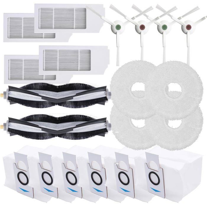 Vacuum Cleaner Accessories - Ecovacs Deebot T20 Omni - Pack of 20 - Brushes, Filters, Mops, Bags