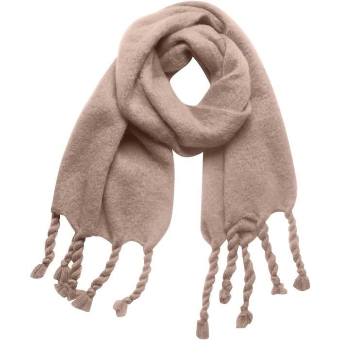 Conjunto de bufanda y gorro para niñas con pompones - Cálido, suave y grueso - Bufanda grande y acogedora