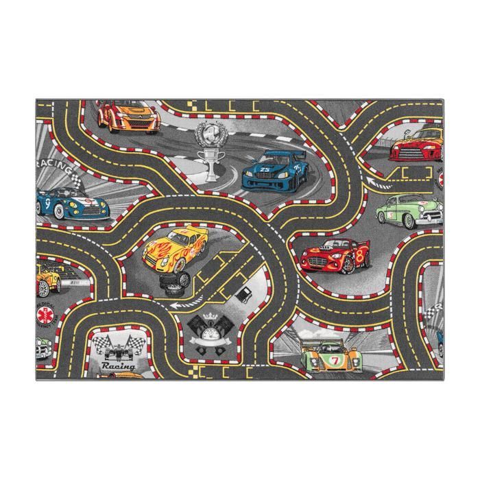 Tapis de Jeu Enfant 95x133cm, Racer - Tapis Circuit Voiture - Lavable - Antidérapant - Carpet Studio