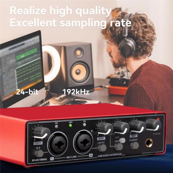 Tarjeta de sonido USB externa - XVX - T02 - Mezclador de audio - Transmisión en directo - Grabación de instrumentos