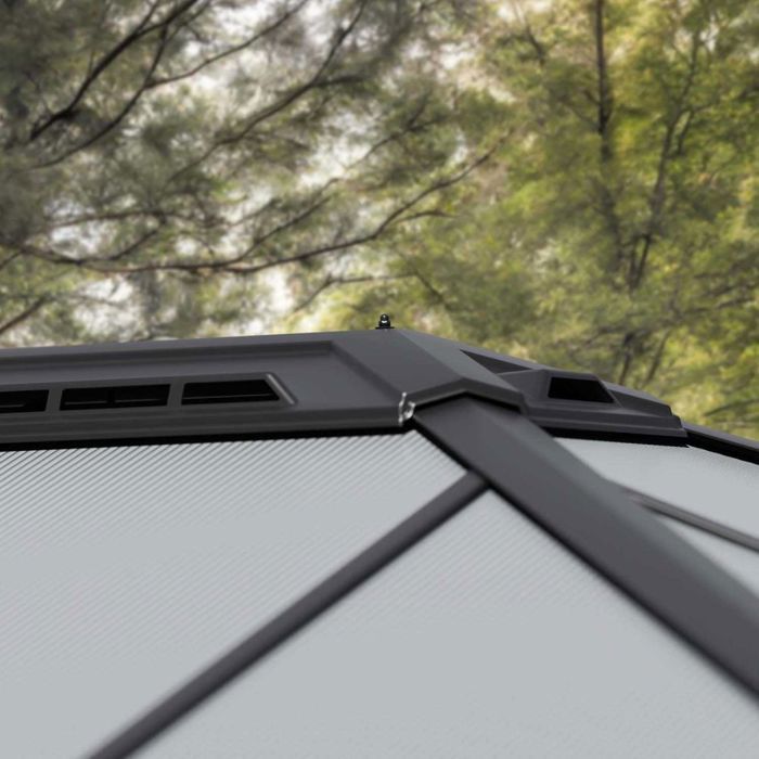 Carport en aluminium et polycarbonate Colorado double