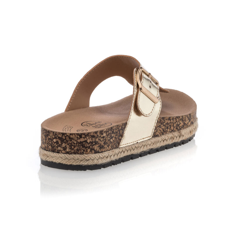 Női sárga flip-flop papucsok / tanga szandálok