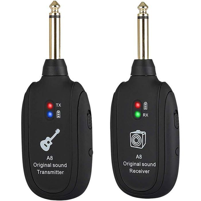 Sistema inalámbrico para guitarra NETBOAT - Transmisor y receptor - 2,4 GHz - Recargable - 4 canales