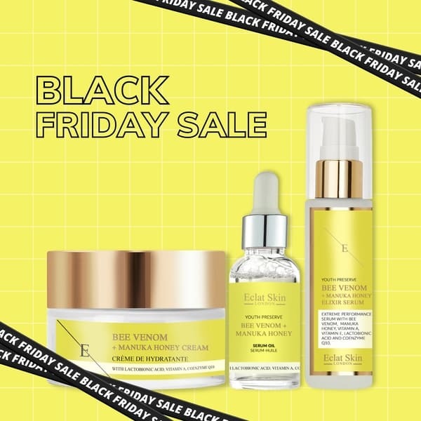 Set di crema, siero e olio al veleno d'api Eclat Skin London