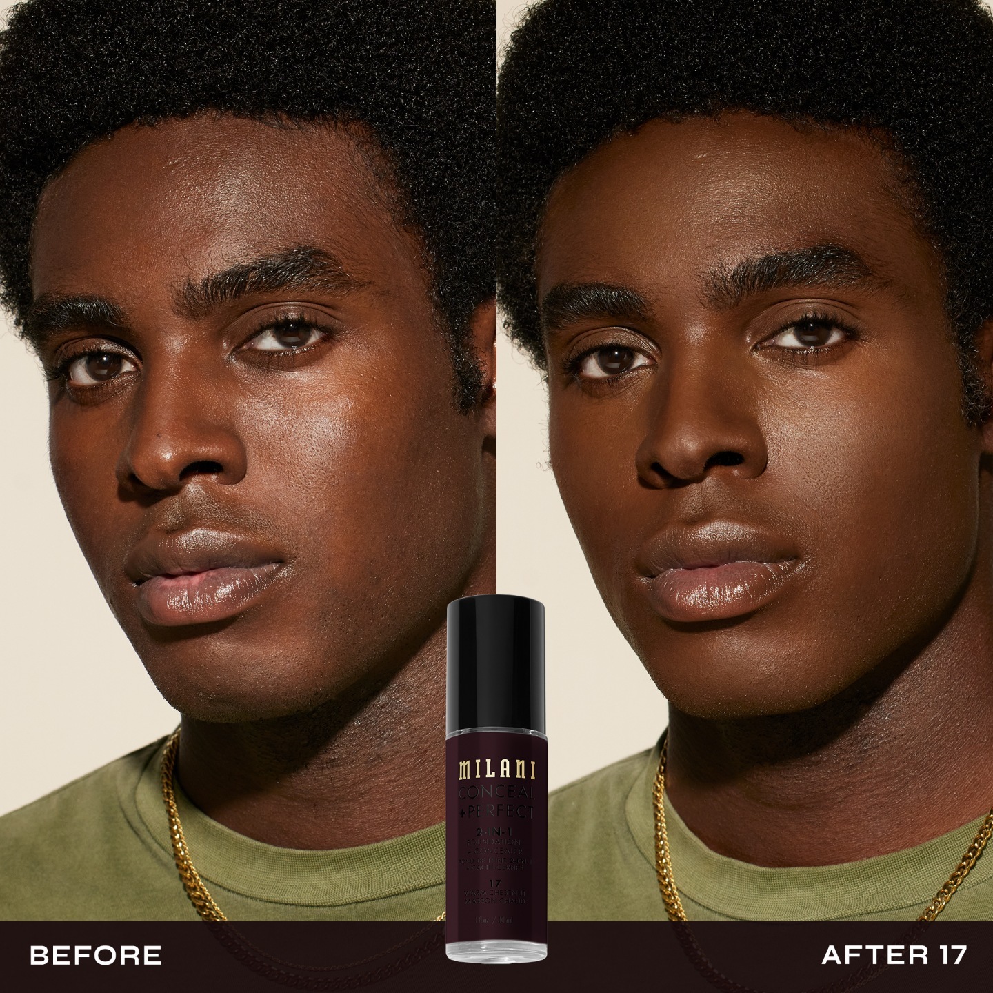 Milani Foundation 2-in-1 korektors + - 30 ml