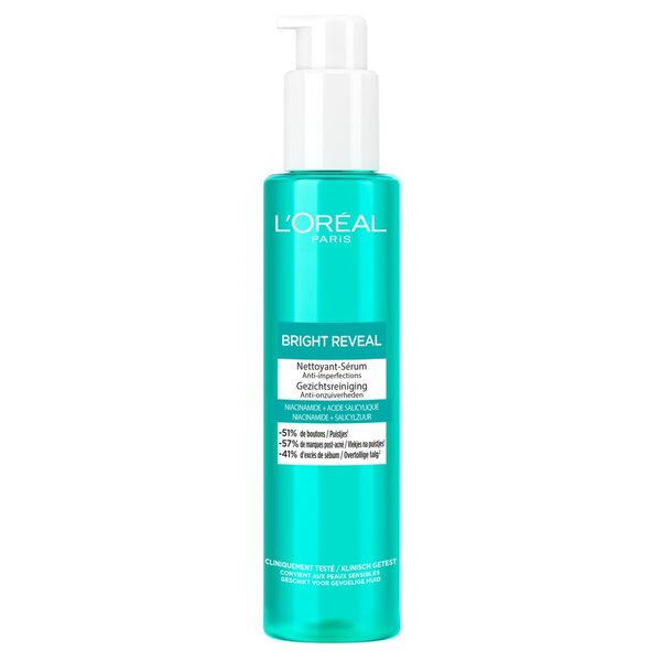 Nettoyant visage Bright Reveal de L'Oréal Paris<br>150 ml