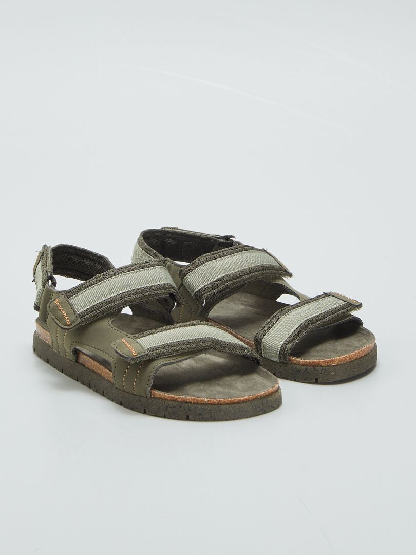 Sandalias para caminar con cierre de velcro - CAQUI