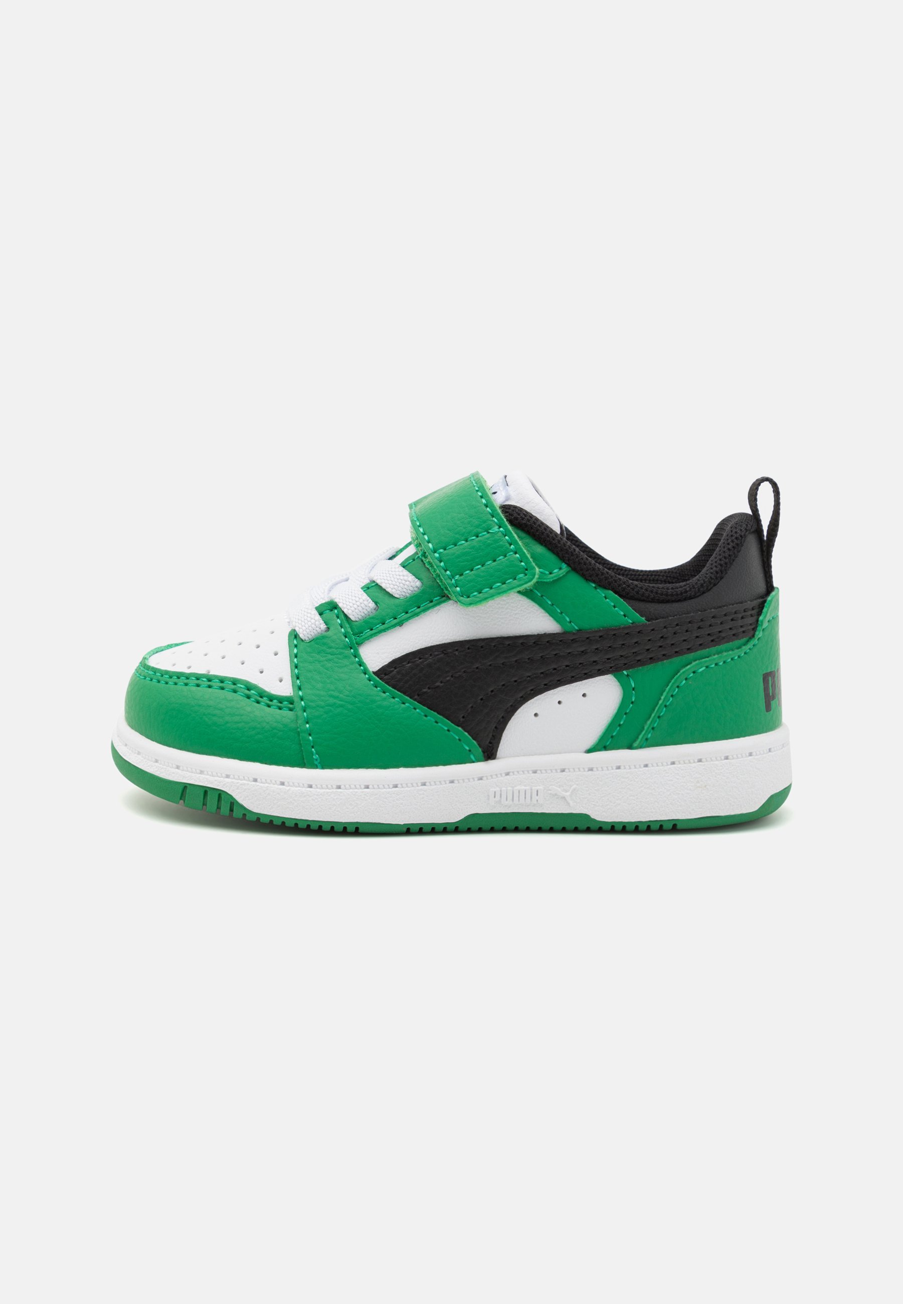 Puma REBOUND - Babysko - hvit/svart/arkivgrønn