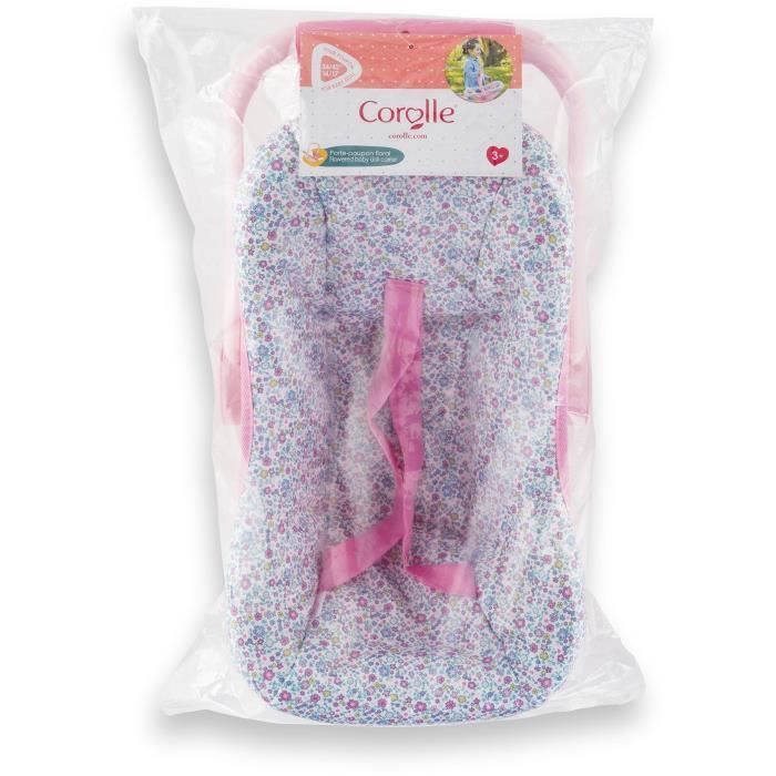 Baby doll carrier - Corolle - Floral - Lightweight and easy to handle - 3-position handle - Safe for the baby doll