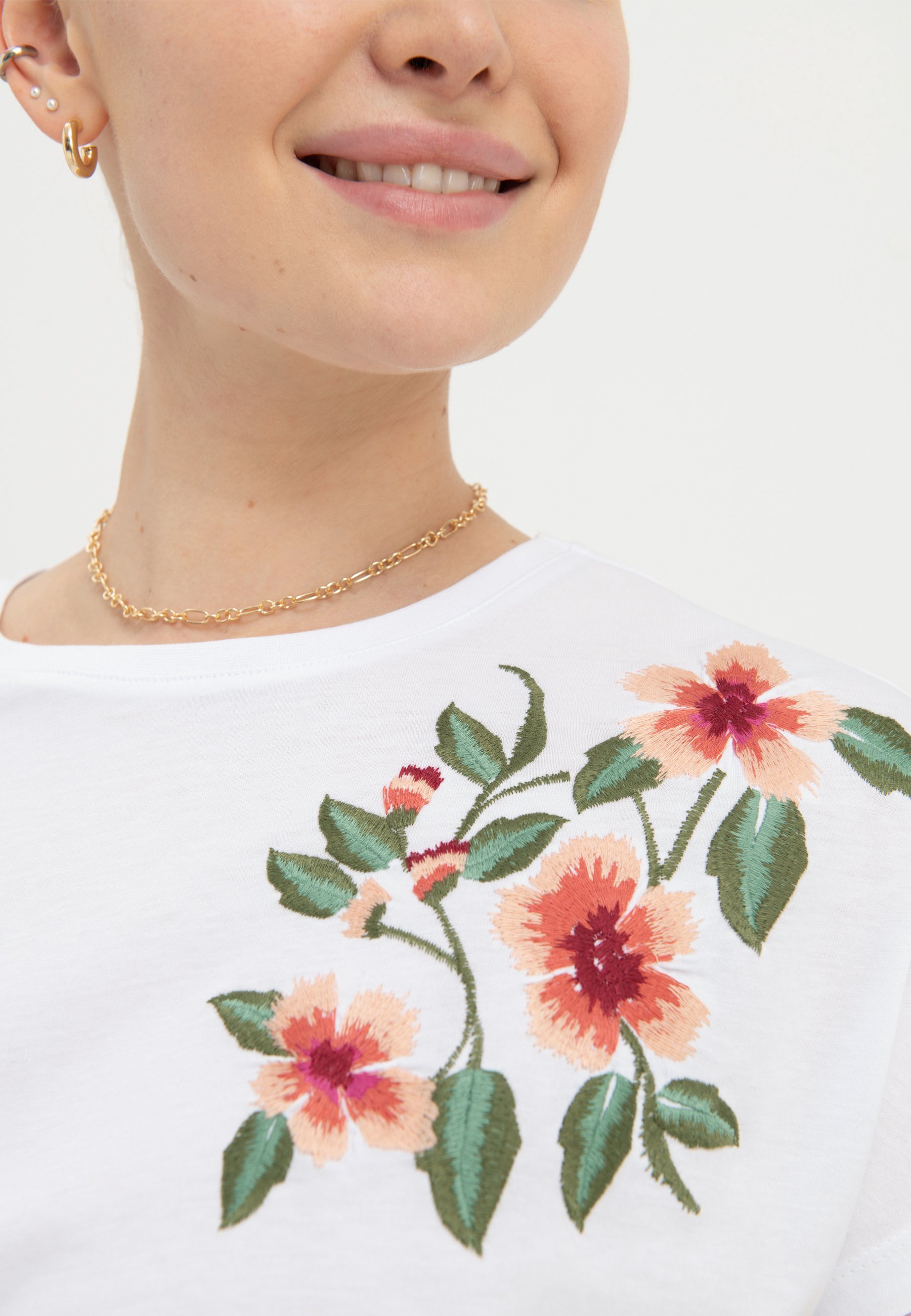 T-shirt met Anna Field-print - wit