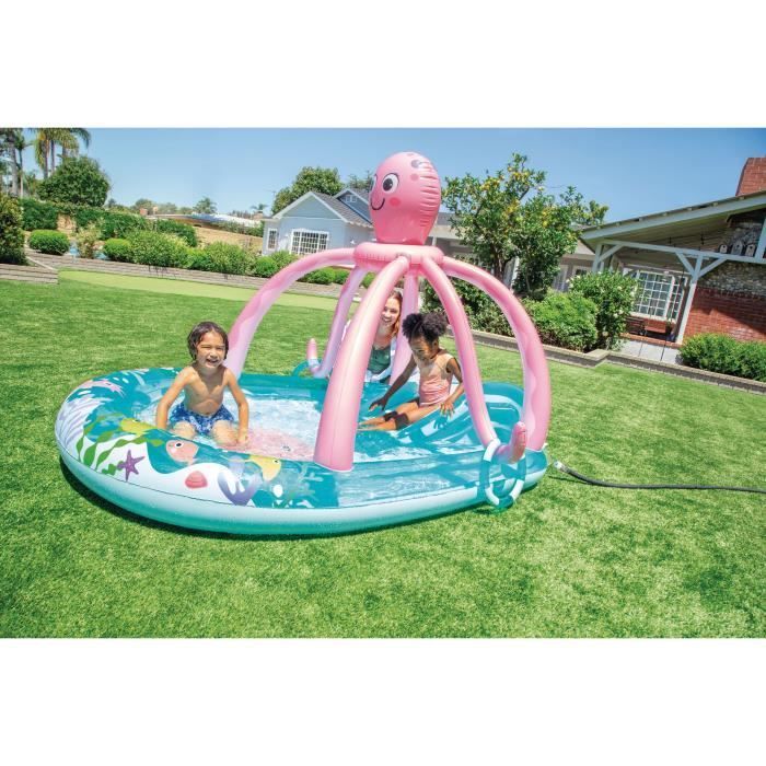 Zona de juegos hinchable - INTEX - Pulpo - 229 litros - A partir de 2 años - 234 x 183 x 150 cm - Incluye: 2 anillos hinchables