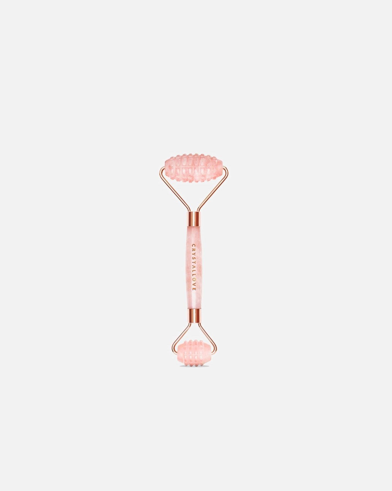 Masážny valček na tvár Crystallove 3D Rose Quartz - 1 kus