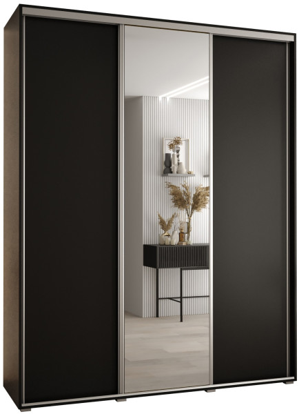 Szafa przesuwna 45 Cannes 3 200 czarny czarny srebrny