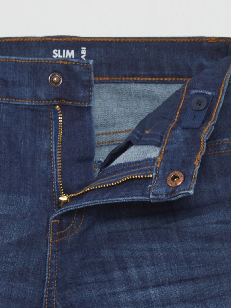 Calça jeans slim e resistente - AZUL