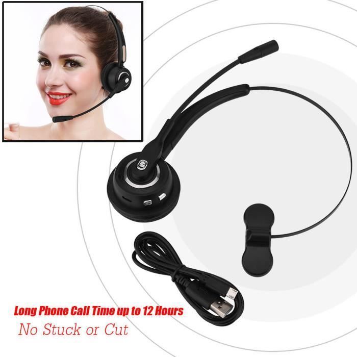 Casque Bluetooth ARAMOX avec micro antibruit pour centre d'appels - Communication claire et confortable