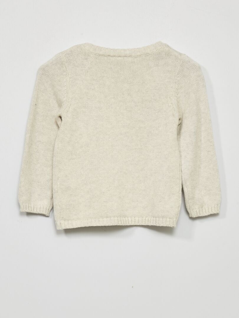 Opengebreid vest - BEIGE