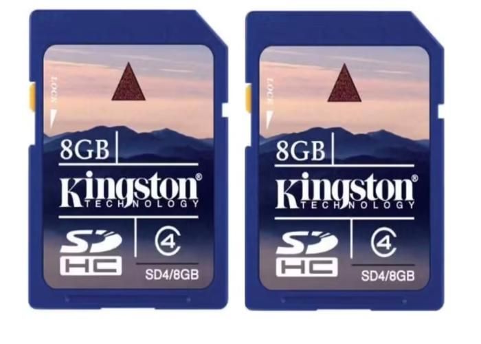 2PCS Kingston Digital carte SD SDHC 8Go SDHC Class 4 en vrac (sans l'emballage )