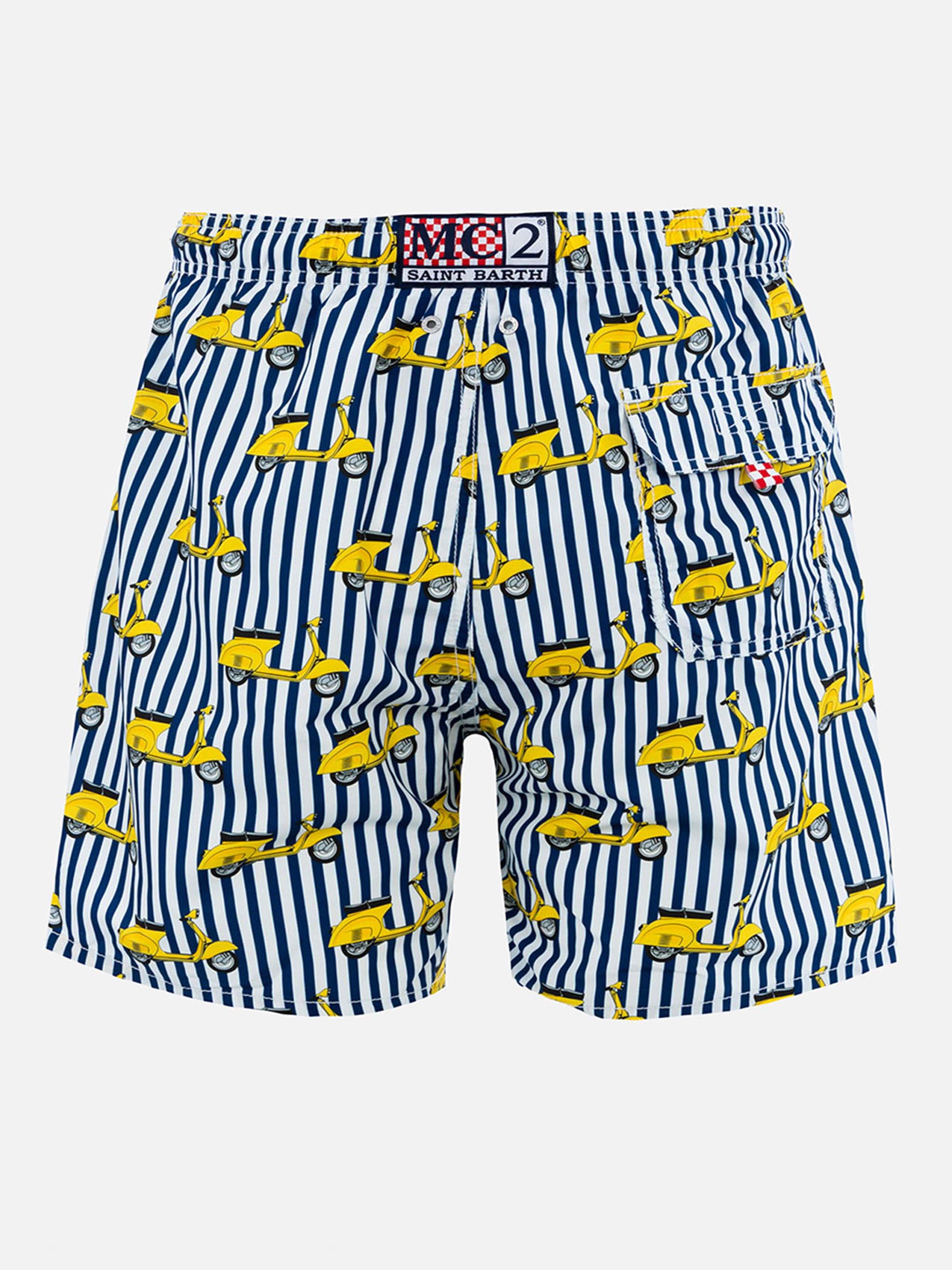 Costume da bagno da uomo Gustavia lunghezza media con stampa Vespa | E
