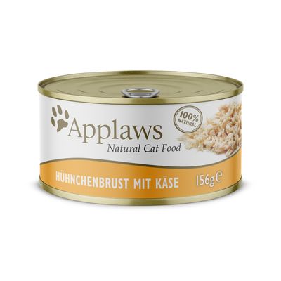 Applaws Katzenfutter für ausgewachsene Katzen, Huhn in Brühe, 156 g