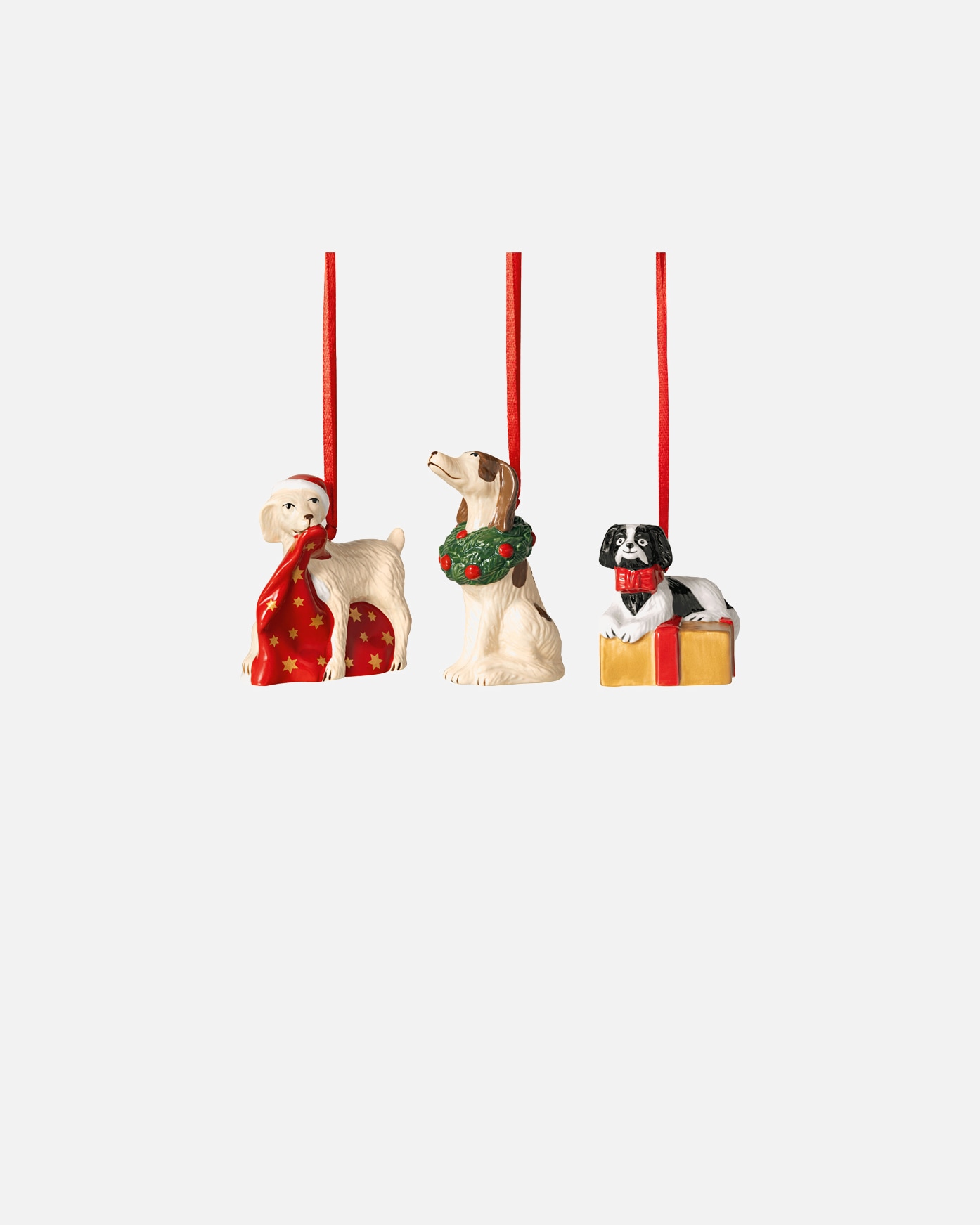 Villeroy & Boch Ornements décoratifs pour chiens, ensemble de 3 ornements nostalgiques – 1 pièce