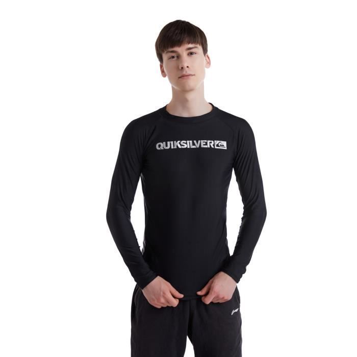 Traje de neopreno para hombre, elástico, ajustado, para surf, natación, protección solar, manga larga, blusa de secado rápido, negro.
