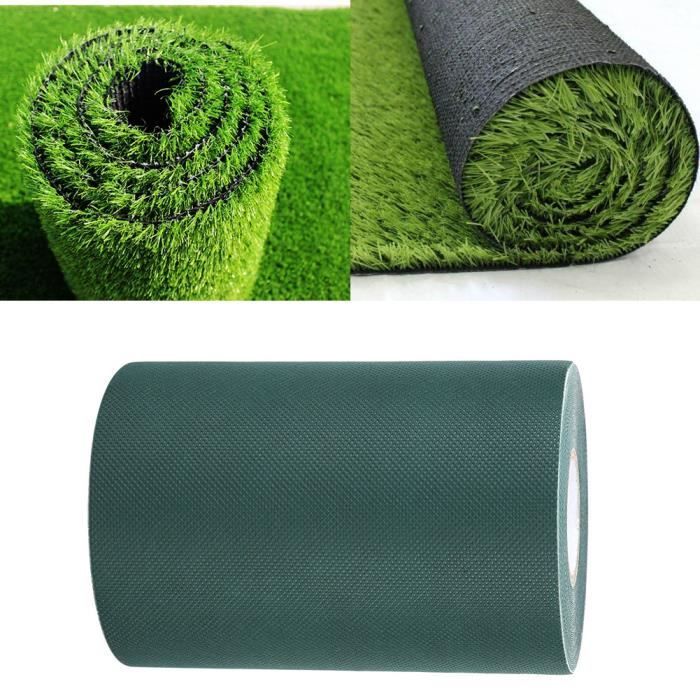 10m Bande de gazon artificiel vert d'herbe artificielle se réunissant fixant la bande de gazon auto-adhésif du tapis de pelou HB057