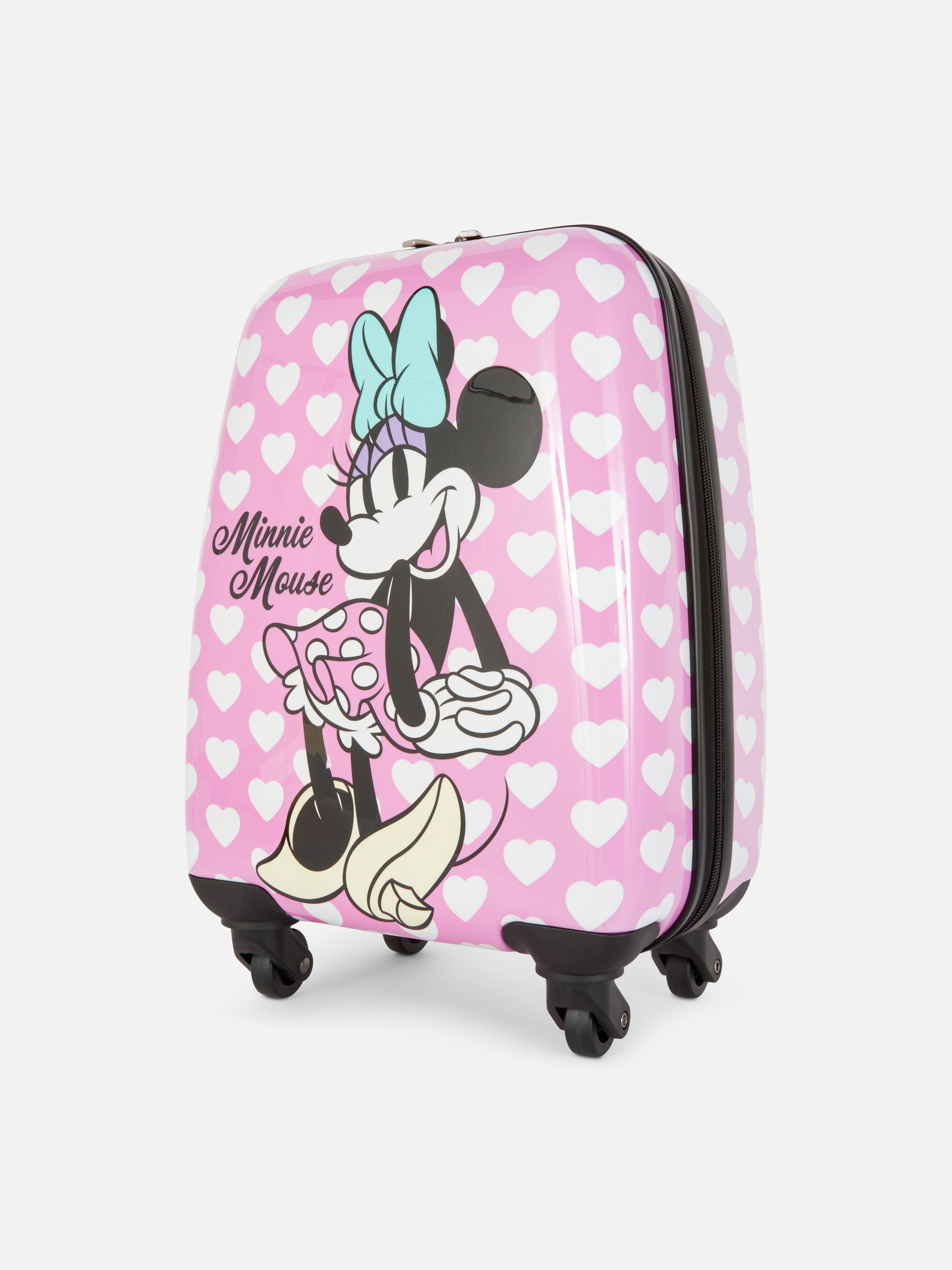 Valiză rigidă Disney Minnie Mouse Această valiză Disney cu patru roți și mâner telescopic este perfectă pentru micul tău aventurier