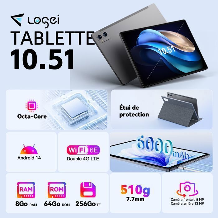 LOSEI Tablette Tactile 10,51