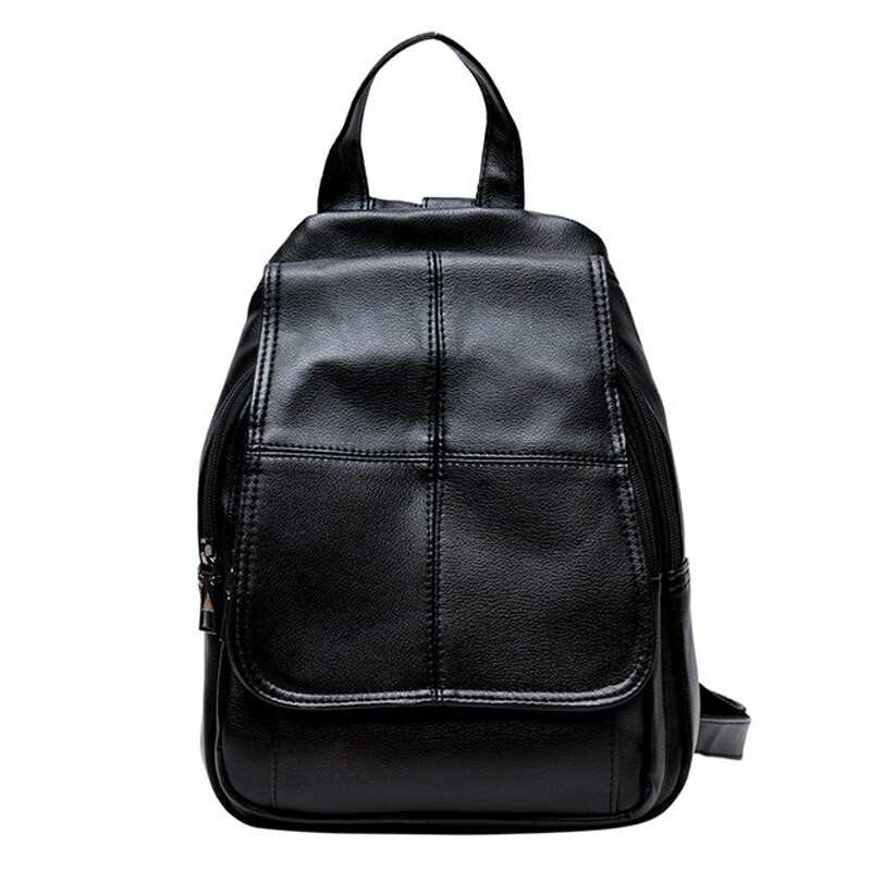 Sac à dos tendance pour femme, en cuir PU de haute qualité, idéal pour les adolescentes. Sac à dos noir, 4 styles différents, parfait pour les voyages.