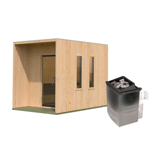 Elisa sauna house, including oven, natural finish