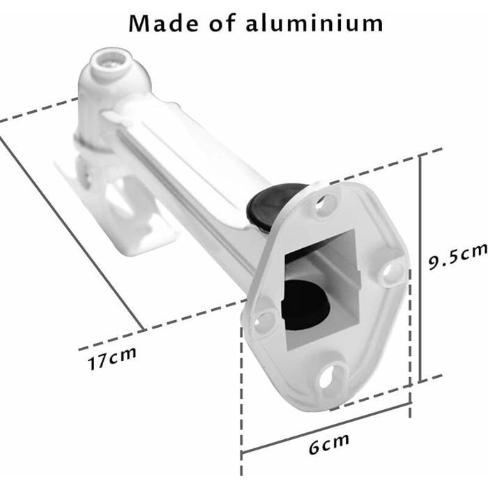 Support projecteur mural aluminium 3kg rotation 360° 16-20cm Label