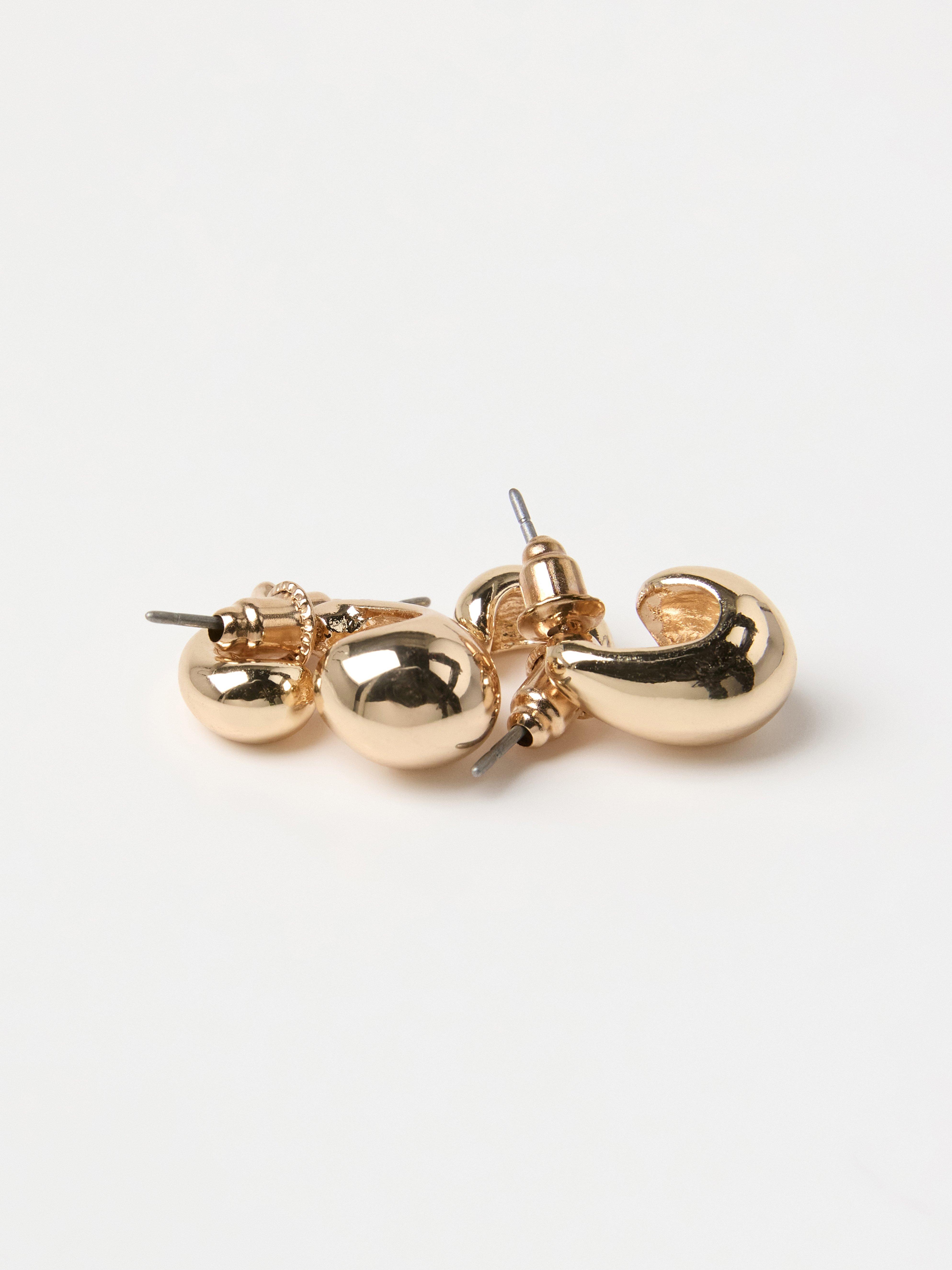 Pendientes dorados (paquete de 2)