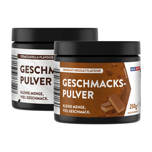 Geschmackspulver, Stracciatella și Nougat crocant, set 2 (2 x 250g = 500g)