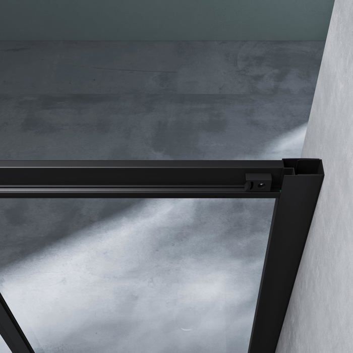 Box doccia Mai & Mai® nero 75x90 cm, due ante scorrevoli, vetro temperato trasparente RAV16K