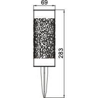 GALIX G4445 Solarpoller aus Edelstahl – Kann aufgestellt oder in den Boden eingepflanzt werden – Höhe 28 cm – Warmweiß