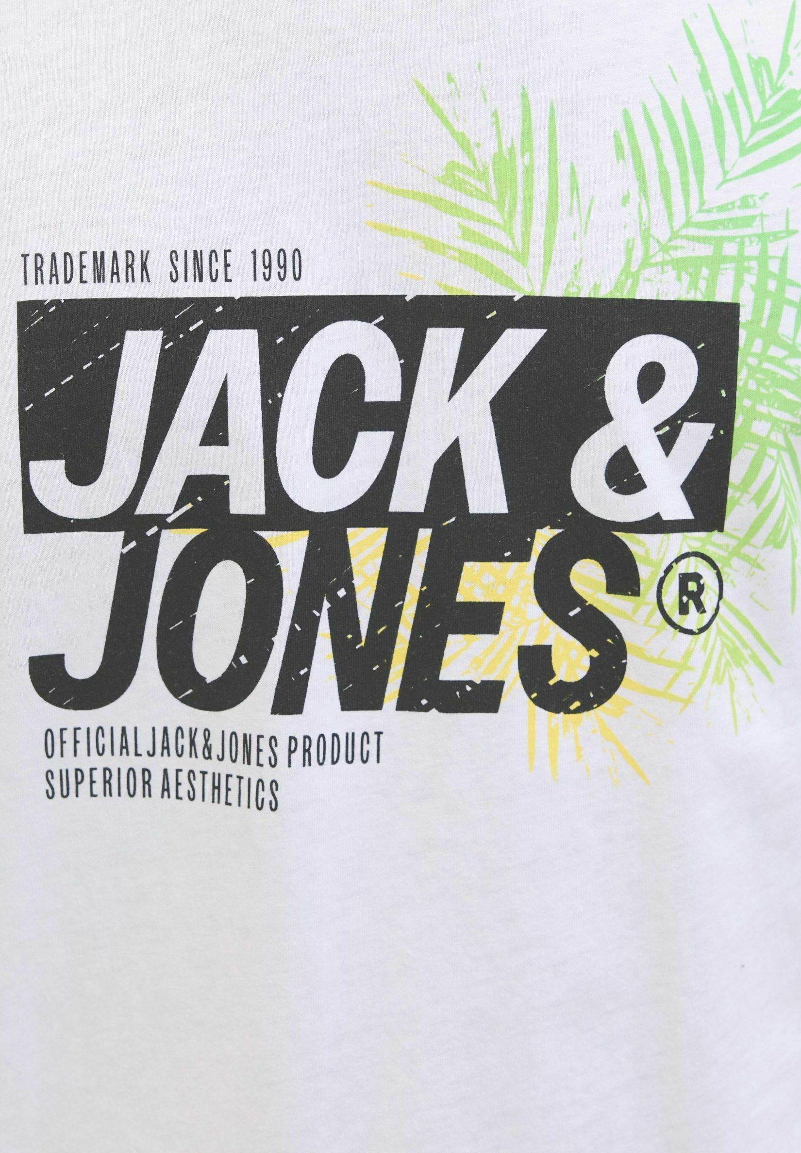Jack & Jones PLUS SIZE LOGO - T-shirt met print - wit